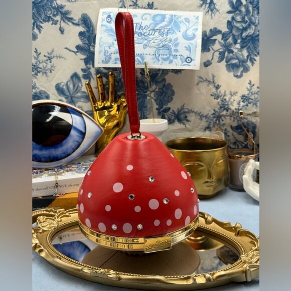 🆕 KATE SPADE NEW YORK 🧿 NWOT Red Blaze A Trail Mushroom Novelty Clutch Bag - Picture 2 of 16